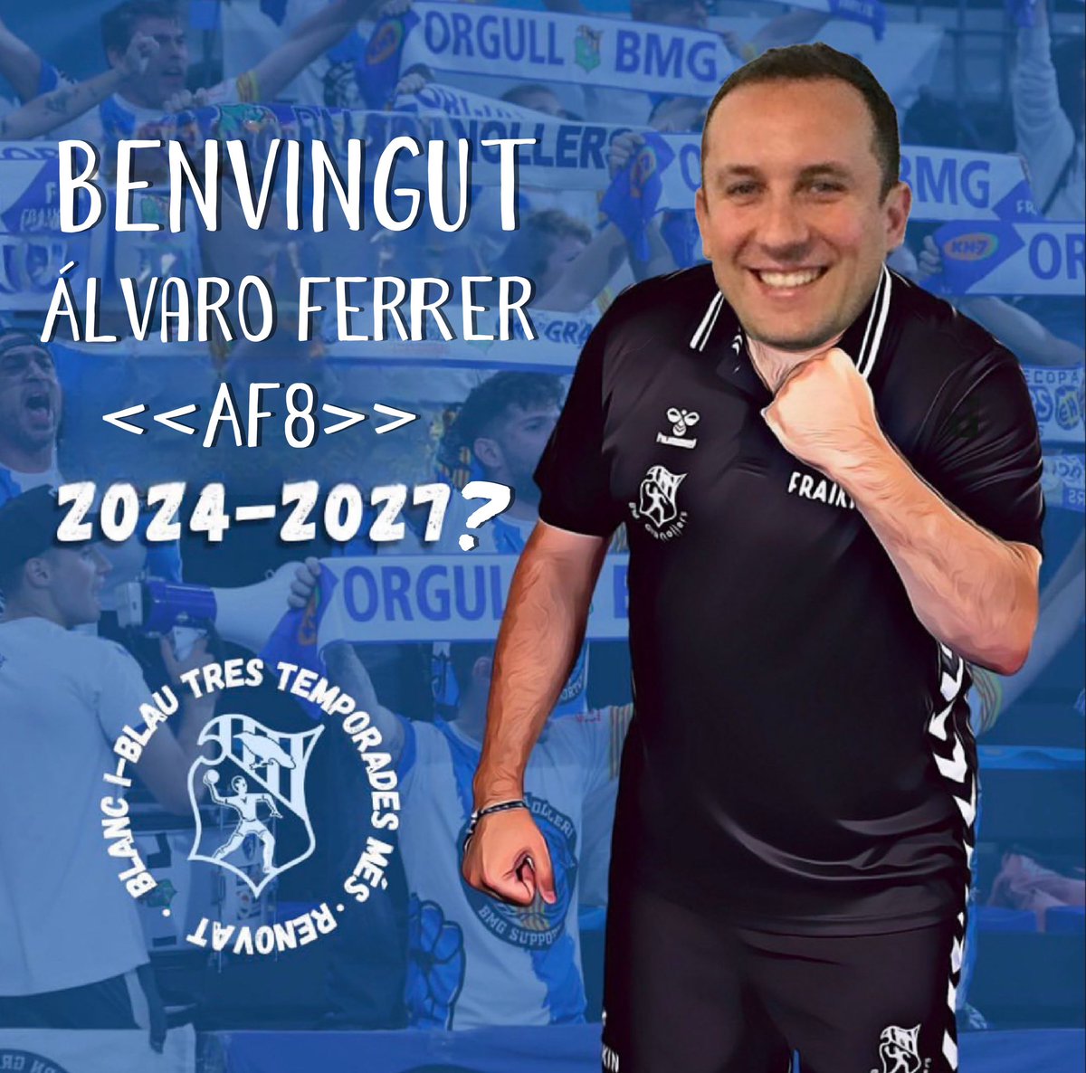 Blancs i Blaus BMG (@blancsiblausbmg) on Twitter photo Pot semblar una innocentada, però no ho és! <a href="/alvaro8ferrer/">Alvaro Ferrer</a> és el nou entrenador dels <a href="/BlancsiBlausBMG/">Blancs i Blaus BMG</a>
Benvingut míster!!
#OrgullBMG ⚪️🔵
#MoltaMàgia 💫
#AF8 Pot semblar una innocentada, però no ho és! <a href="/alvaro8ferrer/">Alvaro Ferrer</a> és el nou entrenador dels <a href="/BlancsiBlausBMG/">Blancs i Blaus BMG</a>
Benvingut míster!!
#OrgullBMG ⚪️🔵
#MoltaMàgia 💫
#AF8