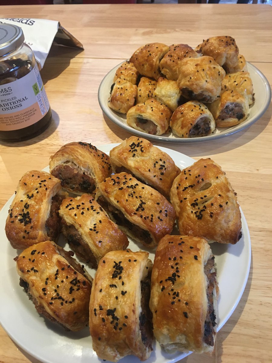 Changeofname14's tweet photo. Me:Has everyone had enough to eat ? …..
Everyone: yes thanks we are good ……

Me: ok I’ll just rustle up a few black pudding sausage rolls just incase you get a little peckish … 
🙈😂 https://t.co/BOqbujM3R9