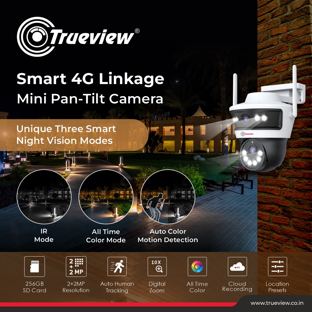 Trueview_India's tweet image. Keep your property secure, day or night, with our Trueview Smart 4G Linkage Mini Pan-Tilt Camera! Featuring advanced night vision modes, human tracking, and cloud recording for ultimate peace of mind.👁
#SmartSecurity #Trueview #4GCamera  #Madeinindia #PanTiltCamera #Surveillance