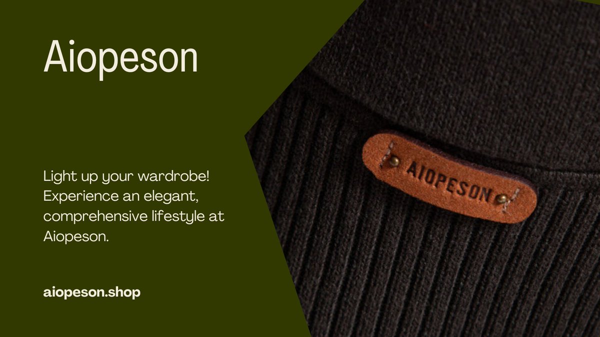 Aiopeson's tweet image. Light up your wardrobe!
Experience an elegant, comprehensive lifestyle at Aiopeson.#Aiopeson