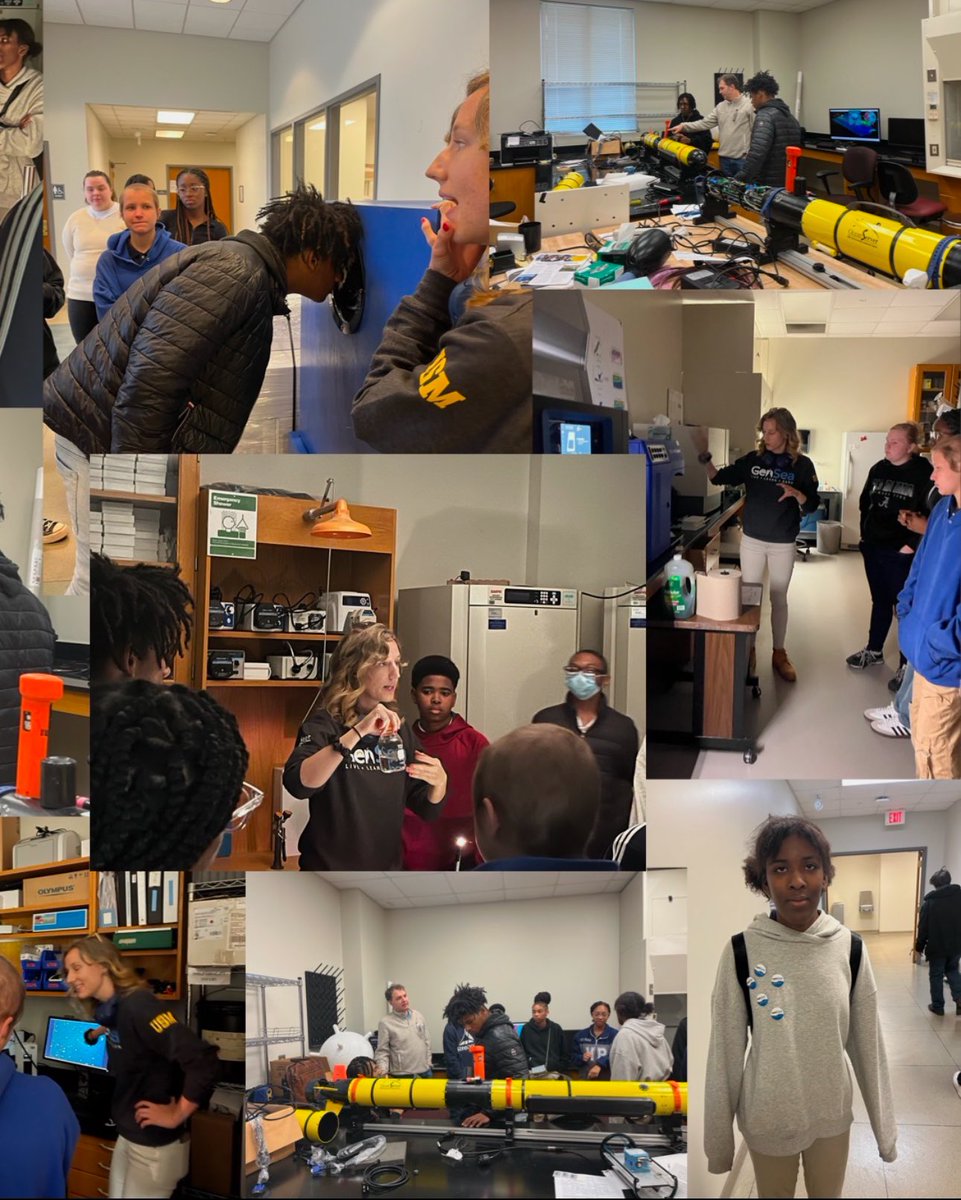 usmSTEMed's tweet photo. Moss Point CTE engineering students enjoyed a December #GenSea visit to blue economy sites at Stennis, including @NavalOceanography and @CoastalUSM. Fewer than 10 spring trips are still available at https://t.co/v6D5oSoktz, so book yours before it’s too late! @MPCTE @MPSDtigers https://t.co/XM146oSDOO