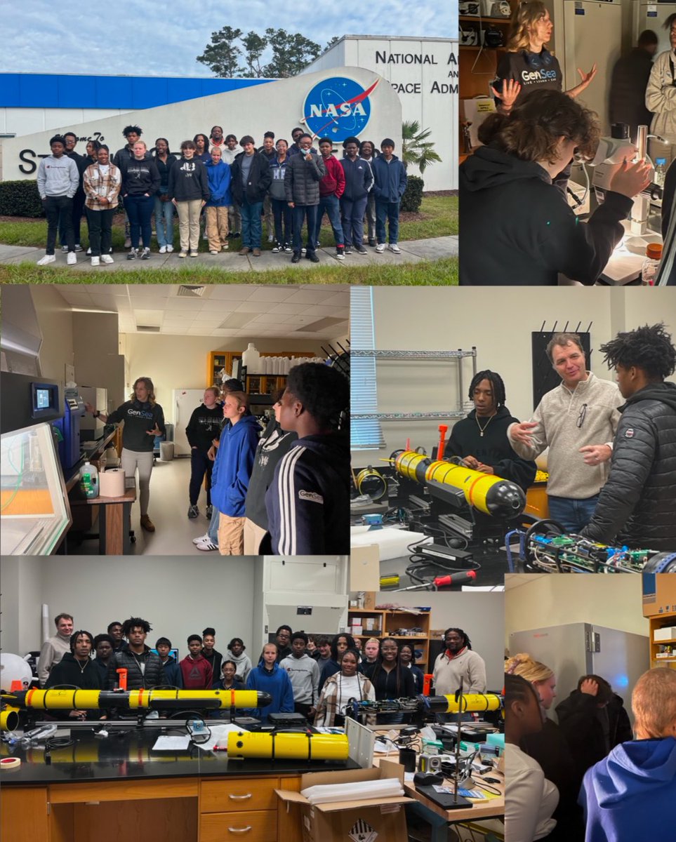 usmSTEMed's tweet photo. Moss Point CTE engineering students enjoyed a December #GenSea visit to blue economy sites at Stennis, including @NavalOceanography and @CoastalUSM. Fewer than 10 spring trips are still available at https://t.co/v6D5oSoktz, so book yours before it’s too late! @MPCTE @MPSDtigers https://t.co/XM146oSDOO