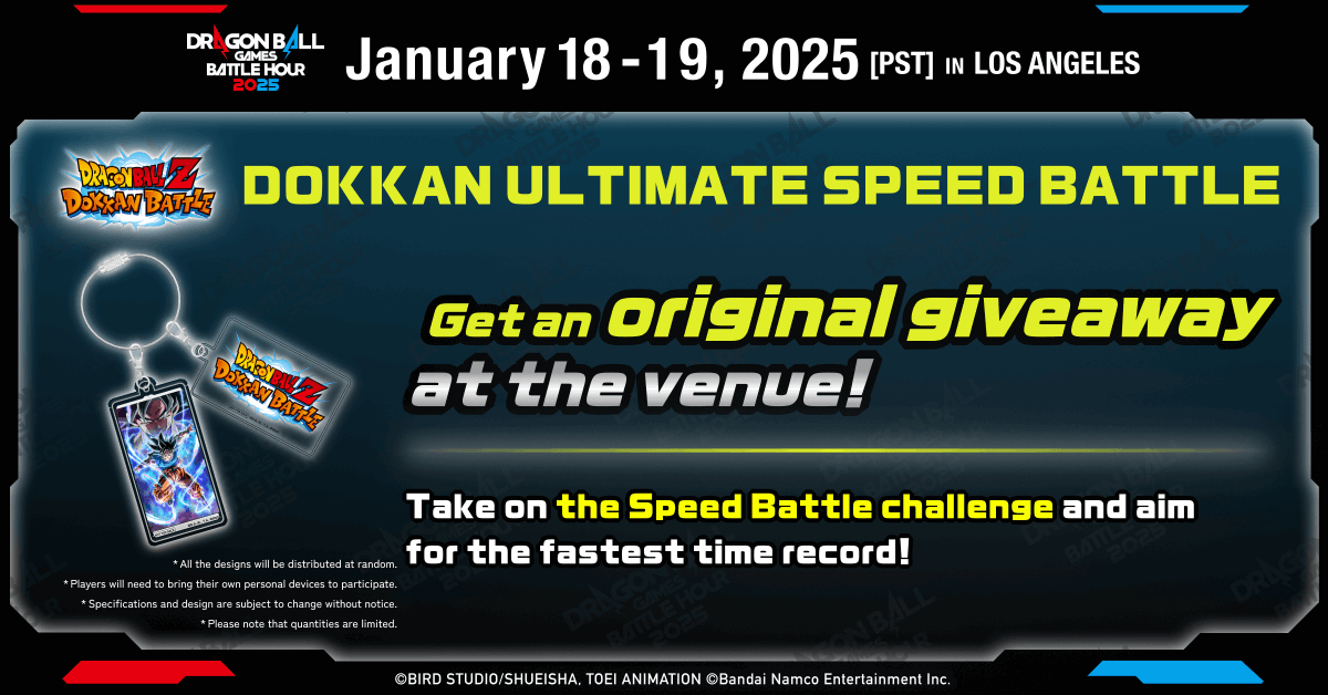 DRAGON BALL Games Battle Hour 2025 Official (@db_eventpj) on Twitter photo 💥Speed Battle returns to #dokkanbattle !
👇Get your tickets here!👇
…allgamesbattlehour2025.eventbrite.com
Show us everything you've got in this challenge and aim for the top!
We're looking forward to your participation!
#BattleHour
#DragonBall 💥Speed Battle returns to #dokkanbattle !
👇Get your tickets here!👇
…allgamesbattlehour2025.eventbrite.com
Show us everything you've got in this challenge and aim for the top!
We're looking forward to your participation!
#BattleHour
#DragonBall