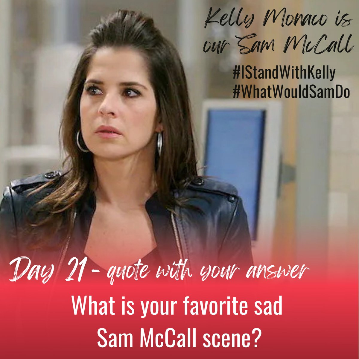 IStandWithKelly's tweet image. 🚨DAILY PROMPT🚨

Day 21: What is your favorite sad Sam McCall scene?

Comment &amp;amp; quote with your answer (don’t forget to include this week's hashtags!)

✍🏻 Change.org/KellyMonaco
#IStandWithKelly #WhatWouldSamDo @kellymonaco1 @Disney @hulu @ABC_Publicity @SoapDigest