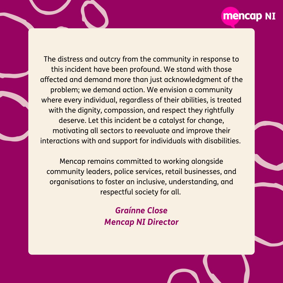 A statement from our Mencap NI Director.