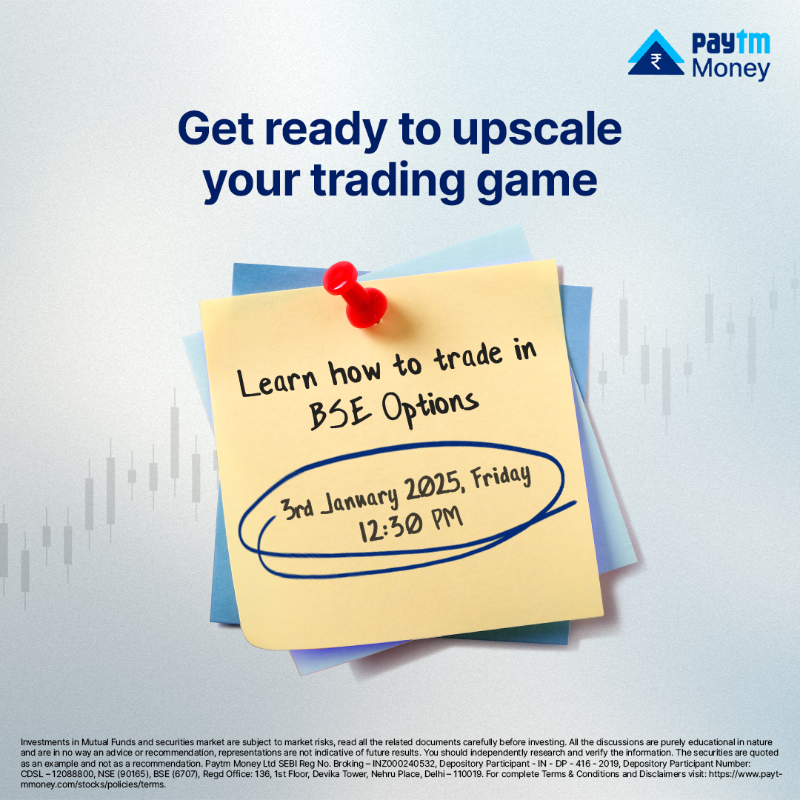 PaytmMoney's tweet photo. Join industry expert Manish Shah, Trader, Trainer, and Columnist for an exclusive live session and learn how to leverage technical analysis while trading in BSE F&amp;O. 

Don’t miss it!

#LearnWithPaytmMoney #PaytmMoney #BSE #FnO #TradingTechnicals