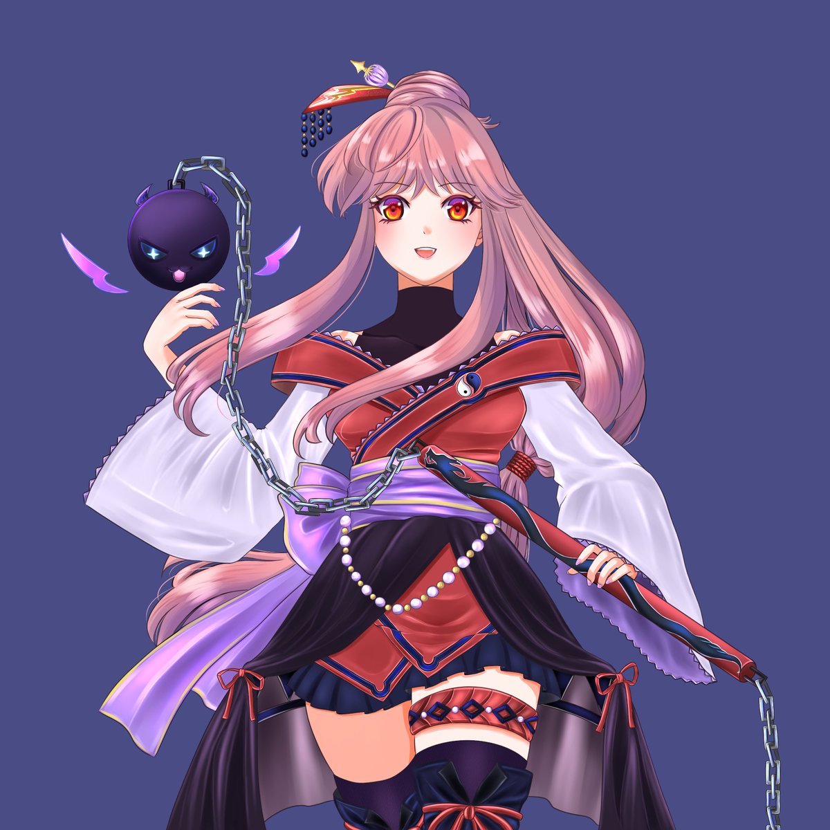 お待たせしました‼️✨
14ヶ月振りの #PiratesFrontier🏴‍☠️（パイレーツフロンティアの新作リリースになります❣️キャラクターデザインをしてます✨フレイルを武器に戦う格闘娘です🥊💫
すでに0.2ETHでリストされてます💖
皆さん、どうぞよろしくお願いします🥰