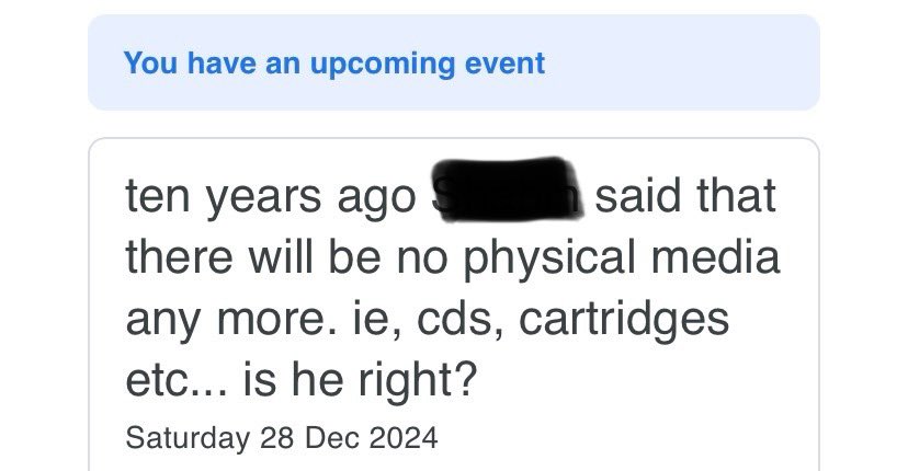 10 years ago my husband said to me this would be the case by 2024 - so I put a reminder on Google calendar. Today is that day and I think he’s nailed it