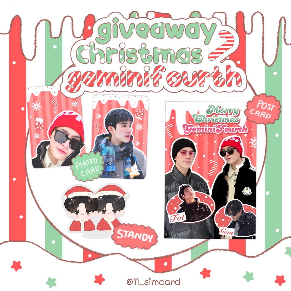 simiyakii's tweet photo. pls kindly rt !⛸️
🧣 Giveaway Christmas 🎒
GeminiFourth 🎅🏼♥️
Only 12 set
🎄gg form : 30/12 ( 20.00 )
Standy1 ea
Photocard 2 ea
Postcard 1 ea
Shipping 55฿ ❄️
Exchange dm naka ☃️
#GeminiFourth
#Gemini_NT #Fourthnattawat https://t.co/SRPD7VA3bw