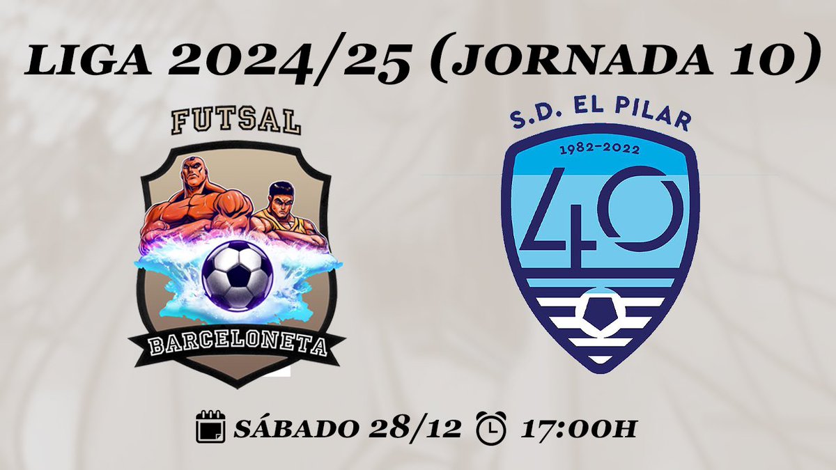 No, no es una inocentada 
Hoy jugamos el partido aplazado de la jornada 10
Vamos Barceloneta!💪🖤🤍

🆚 El pilar Valencia
🕕 Sábado 28 de diciembre 17h
📺 Youtube Barceloneta

#vamosbarceloneta #barceloneta #2bgrupo3futsal #futsal