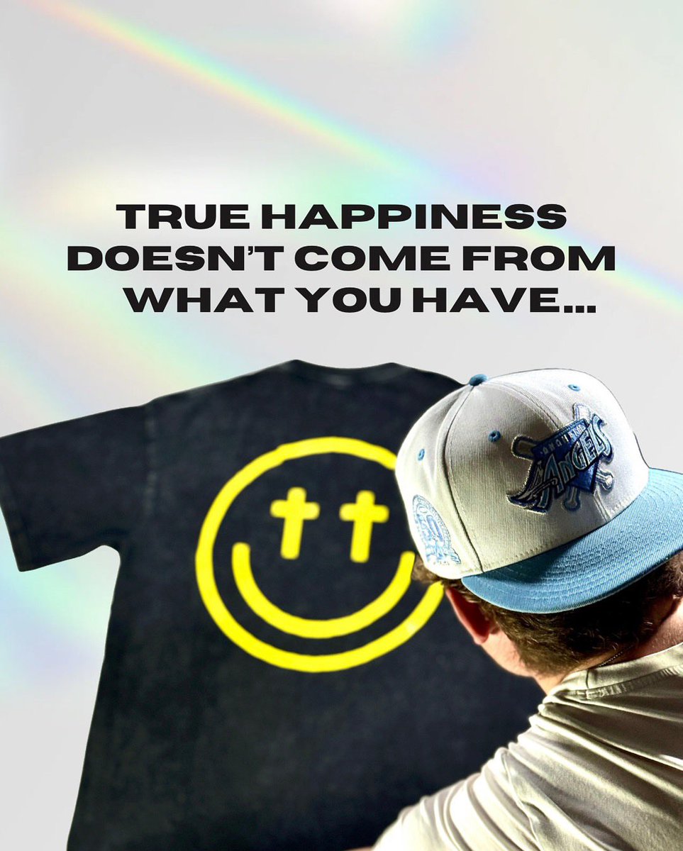FaithleticsCo's tweet photo. True happiness isn’t found in material things, but in knowing the One who brings lasting joy. 💛✨

When you know God, joy becomes constant. 🙏

Shop our latest Faithletics drop to wear your faith with confidence. Being joy to all those around you with the Happy Tee 😃✝️ https://t.co/EWZ8WWm0nD