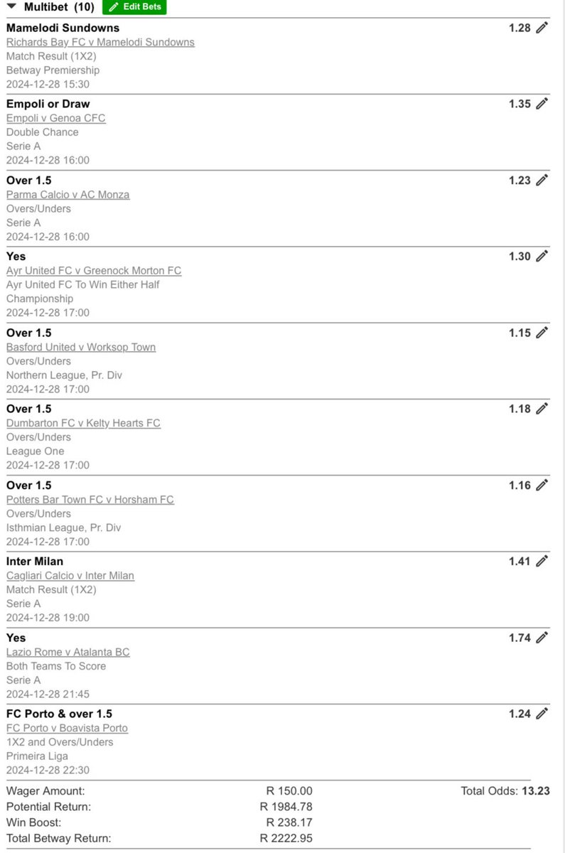 PoloB101's tweet photo. ...Boom 13 Odds ππΎπ£π₯
β°ππ’ππ€πππ : TODAY @ 15H00
π©βπ»ππ¨ππ : X899A446A
#SaturdayBetting #TenOdds #LetsGo https://t.co/SYDOCTrrbD