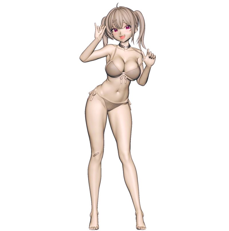 ニケの水着マスト作ってるけど、意外にムチムチ系ではある。
#NIKKE #zbrush