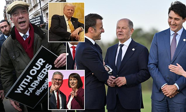 daveatherton's tweet photo. Andrew @afneil says 2025 will see the left decimated in Europe. He expects Labour will exhibit further incompetence & Rachel from Accounts promise of no new tax rises a lie. The winner is @Nigel_Farage & @KemiBadenoch making no impact. She will not be allowed by the establishment to fix net zero & mass immigration. 

America - Democrats in denial
Canada - Pierre Poilievre to spank soy-boy Justin Trudeau
Germany - Olaf Scholz to be obliterated by the CDU & the AfD as the CDU adopts more right wing policies under pressure from the AfD. 
France - Macron is a "lame duck president".

Neil mentions a UK trade deal, but my gut reaction is that @Keir_Starmer will cut off his nose to spite his face. 

The EU especially is a disaster. 
https://t.co/uUJBvqzCiK