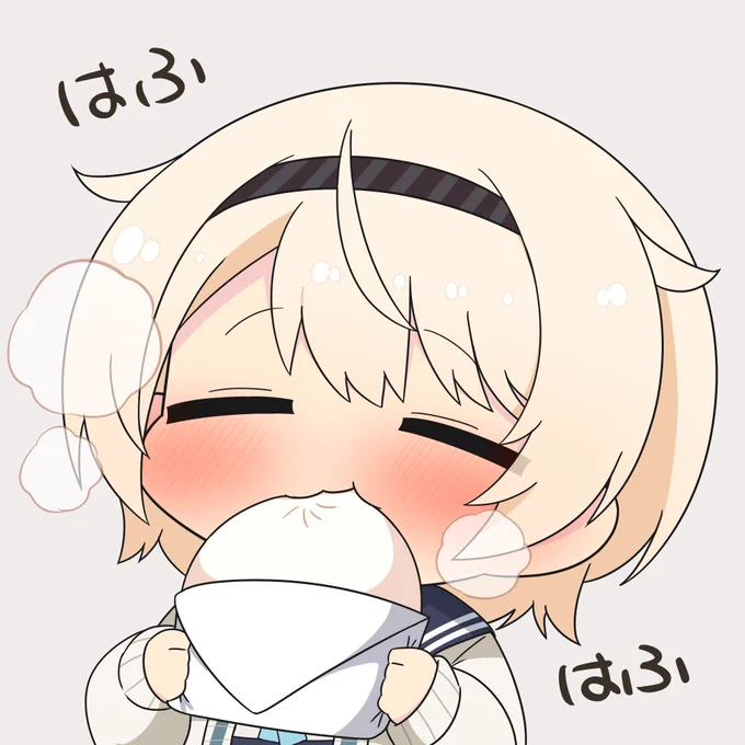 肉まんがおいしい季節 #いろはにも絵を 