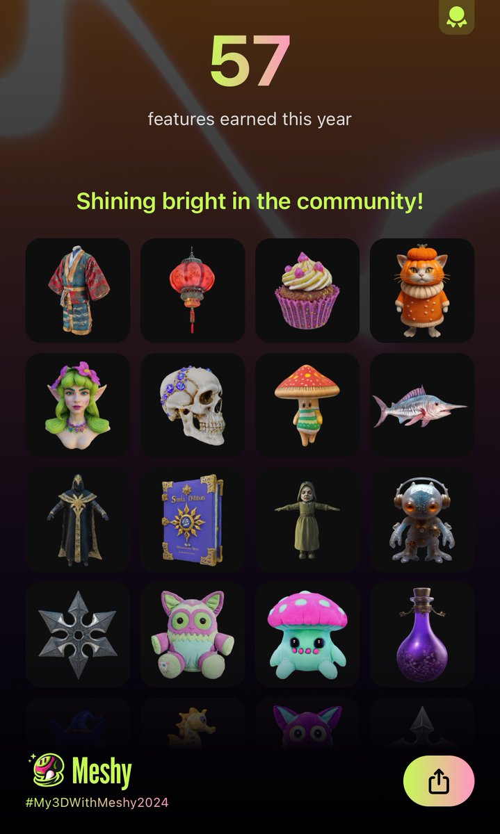 Celebrate #My3DWithMeshy2024 Highlights!
Check out my top 3 creations of the year with <a href="/MeshyAI/">MeshyAI</a>!
#3DModeling
meshy.ai/wrapped/@tifa