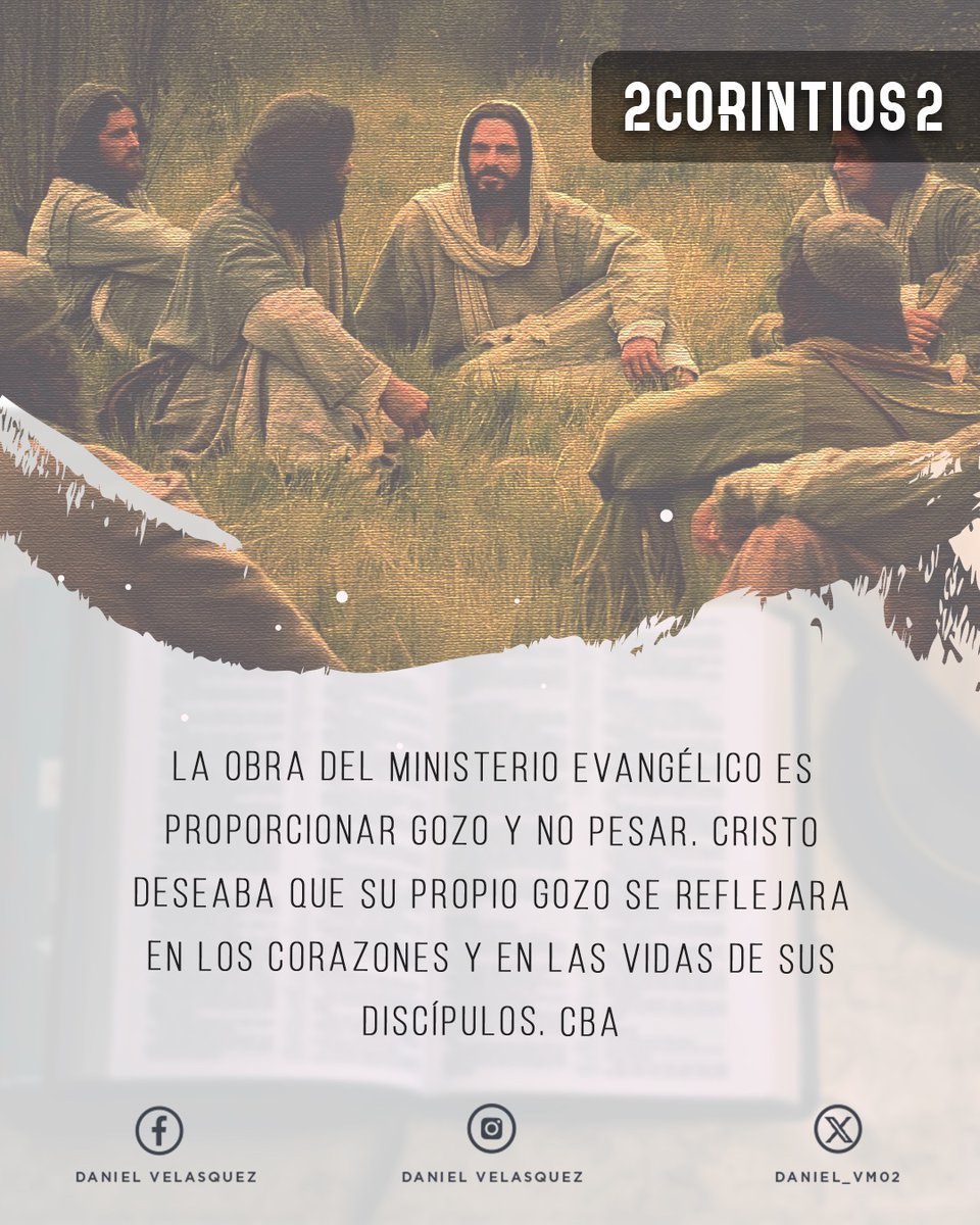 Daniel_VM02's tweet image. RPSP #2Corintios2
3 Y esto mismo os escribí, para que cuando llegue no tenga tristeza de parte de aquellos de quienes me debiera gozar; confiando en vosotros todos que mi gozo es el de todos vosotros.
#RPSP #2Corintios2
@adventistas_mlt