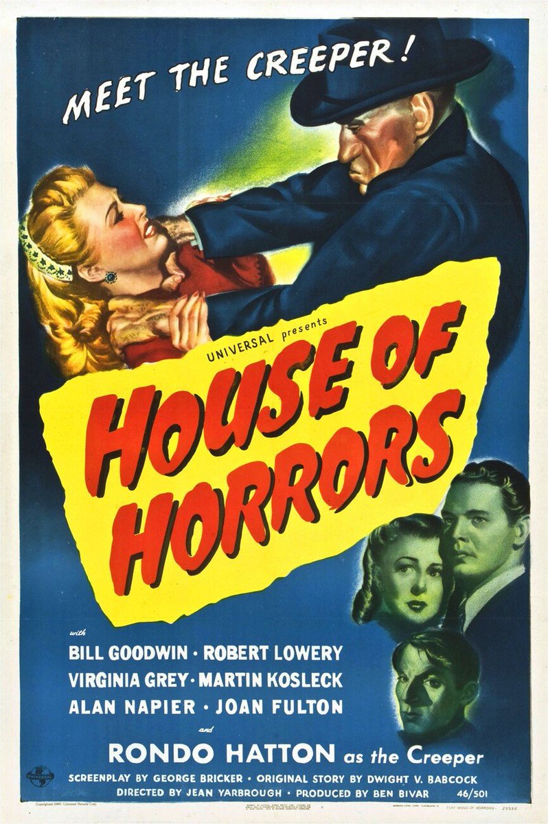 #NowWatching House of Horrors

An unsuccessful sculptor saves a madman named “The Creeper” from drowning. Seeing an opportunity for revenge, he tricks the psycho into murdering his critics.