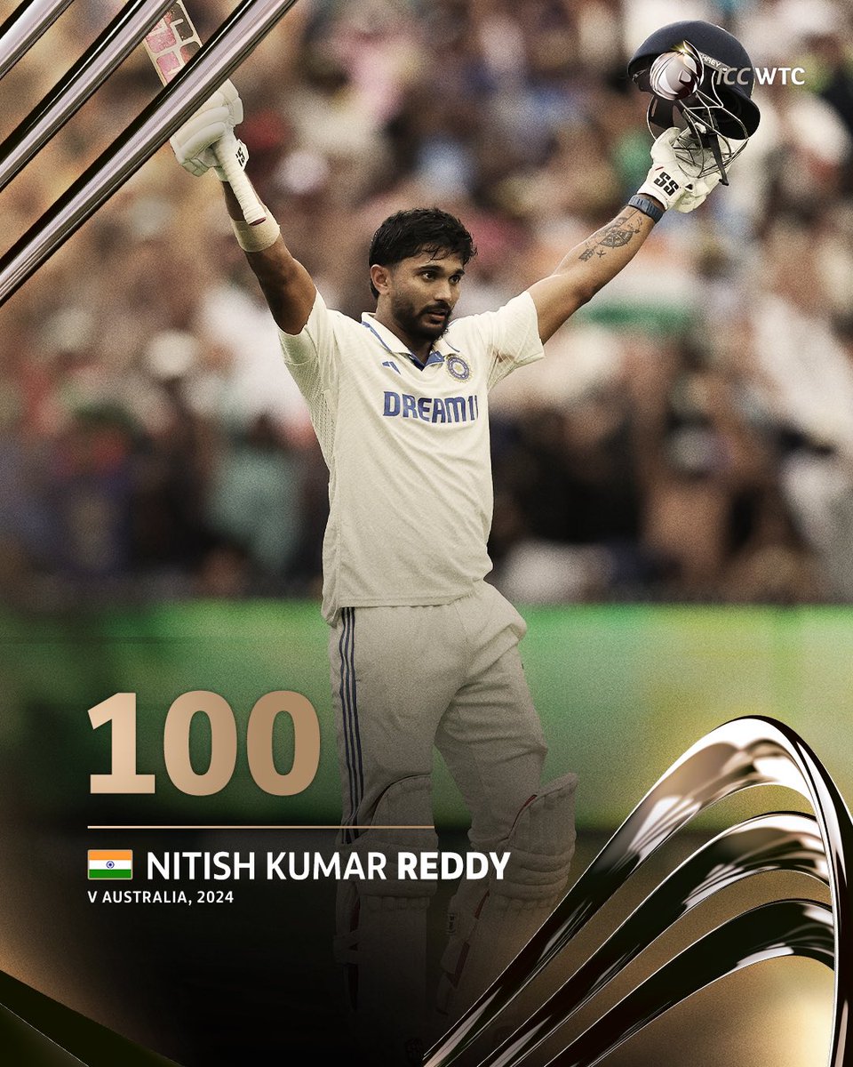 KTRBRS's tweet photo. What a swag and what a terrific, gutsy innings @NKReddy07 👏🤘

Take a bow young man. You made your mark and what a stage to make it on 

I see a future Team India Captain in you #NitishKumarReddy 

Congratulations to Sri Mutyala Reddy Garu, proud father of Nitish and to the entire family too