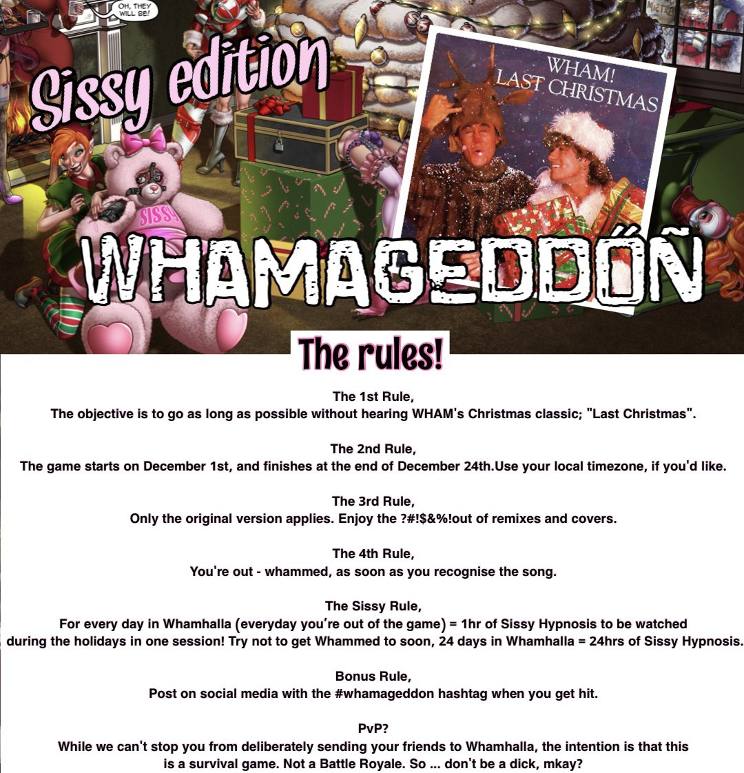 stockingclad_tv's tweet photo. Ok I survived Whamageddon until late Christmas Eve to my horror Last Christmas 🎶🎄 was on the radio😳🙃 I was told being whammed was Wet And Messy (WAM) and had to do the same… I can’t wait to play again 🤭🧚🎄👯‍♀️ x https://t.co/696ExG8EQj