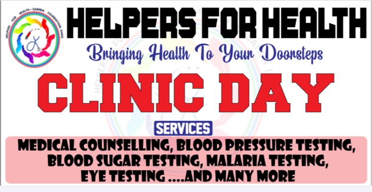 TARAAA 🤩!!!
It’s #CLINICDAY and We_Are_All_Set‼️ 
Catch us at Chigambas #Basse Manneh Kunda