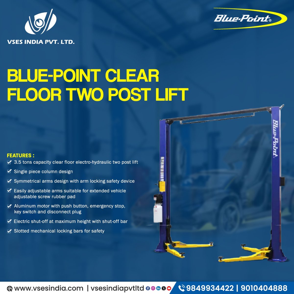 vsesindiapvtltd's tweet photo. Upgrade Your Garage with the ๐๐ฅ๐ฎ๐-๐๐จ๐ข๐ง๐ญ ๐๐ฅ๐๐๐ซ ๐
๐ฅ๐จ๐จ๐ซ ๐๐ฐ๐จ ๐๐จ๐ฌ๐ญ ๐๐ข๐๐ญ!
9849934422
https://t.co/UJfw2U41qZ
#BluePointLift #TwoPostLift #GarageUpgrade #VehicleLift #AutomotiveTools #SpaceSaving #GarageSolutions #CarMaintenance #WorkshopEquipment https://t.co/tdXwTrAkqG