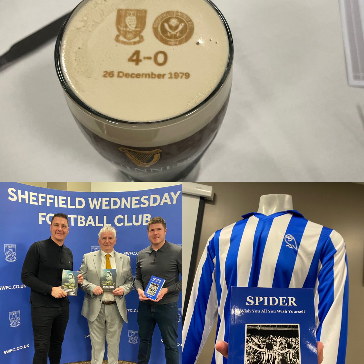Thank you to <a href="/swfc/">Sheffield Wednesday</a> for a fantastic night. Brilliant to see the action and hear the stories from Terry Curran and Mark Smith from Boxing Day Massacre ❤️⚽️ #SWFC 
Thanks to all the fans who said so many kind words and bought my Dads book 🙏❤️ #BoxingDayMassacre