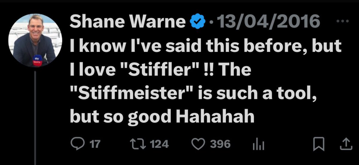 Rewatching the American Pie movies got me thinking about Shane Warne (RIP) and how much he too loved Stifler