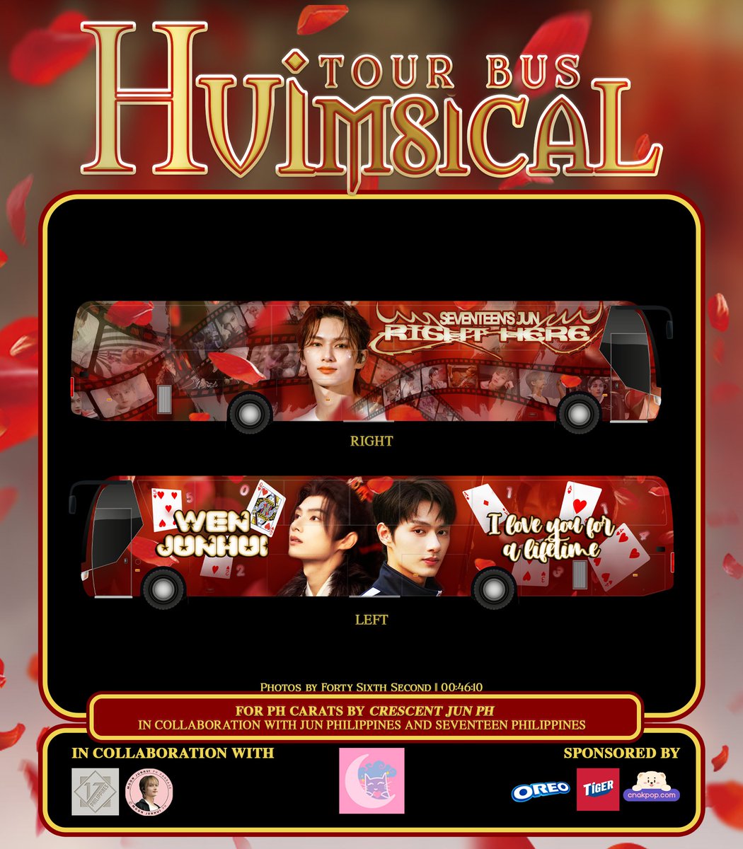 CrescentJun_PH's tweet photo. All aboard the HUImsical Tour Bus! 🚌

Unveiling RIGHT HERE! Our bus design inspired by our artist, actor, and all out performer Jun

Huihuis, let's spread the love &amp; light for our one and only Moon Junhui. 

See you at the silent boarding gate!

#SEVENTEEN_RIGHT_HERE_IN_BULACAN https://t.co/uUhm6RRN5V