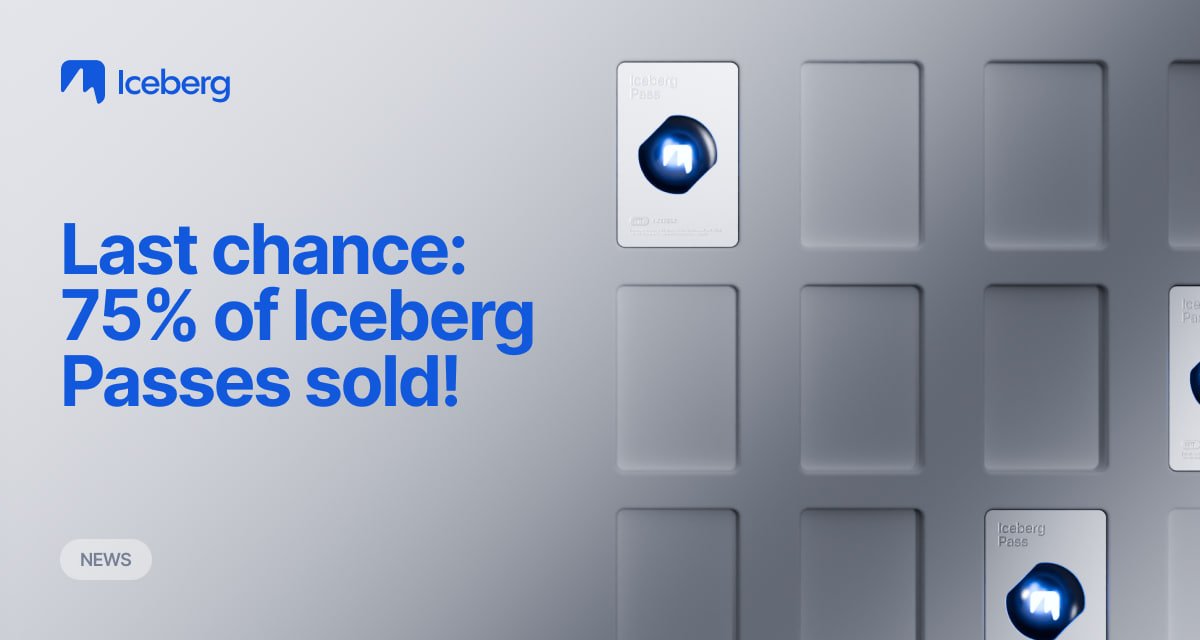 0xiceberg_com's tweet image. We’re almost at the finish line.

Just a few days left until the Iceberg Pass sale ends, and 75% of the passes have already been sold!

You can’t imagine how incredible this deal is.

The biggest rush always happens at the end, so act now.

Go Iceberg Play before it’s too late.