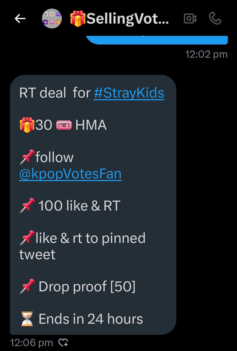 RT deal  for #StrayKids 

🎁30 🎟️ HMA 

📌follow <a href="/kpopVotesFan/">🎁SellingVotes🎁</a> 
  
📌 100 like &amp; RT 

📌like &amp; rt to <a href="/kpopVotesFan/">🎁SellingVotes🎁</a> pinned tweet 📌

📌 Drop proof [50]

⏳ Ends in 24 hours