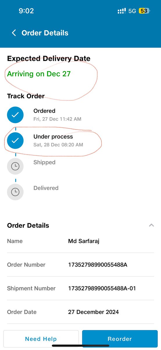 sarfarajasif's tweet photo. @JioMart_Support See @JioMart @JioMart_Support they are delivering their order in past date. Amazing features of JIO MART 🙏🙏🙏🙏🙏 https://t.co/XQjjyq9CZN