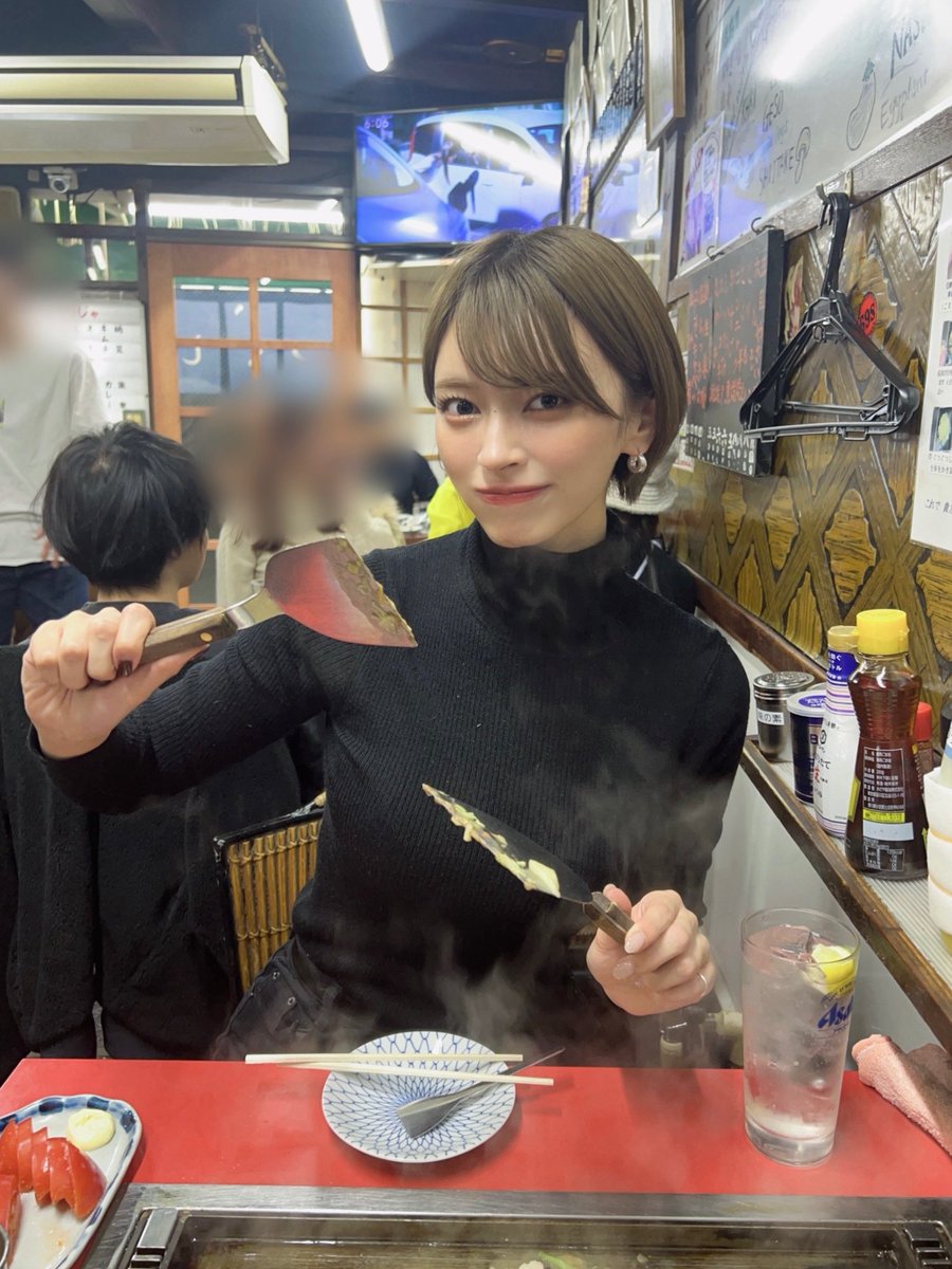 もんじゃ食べたよ