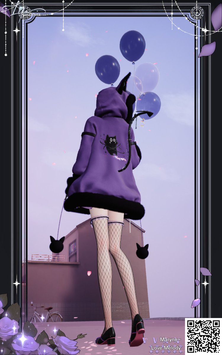 Maryne_01's tweet photo. A friend of mine requested a Kuromi inspired fit so here it is ^^ 💜💜💜
~Maryne

#LifeMakeover
#FashionGame
#Maryne
#Sanrio
#Kuromi
#Inspired https://t.co/IEP7ZKAyHc