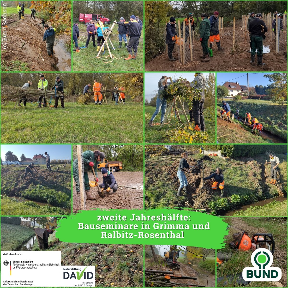 Ein kleiner Rückblick auf ein erfolgreiches Jahr – wir konnten uns gut vernetzen und gemeinsam am Gewässer anpacken! Vielen Dank an alle Teilnehmenden! 🙏 Mehr Infos zu unserem Projekt #LebendigeUfer gibt es auf unserer Webseite 👉 bund-sachsen.de/wasser/lebendi…  #wasser #2024