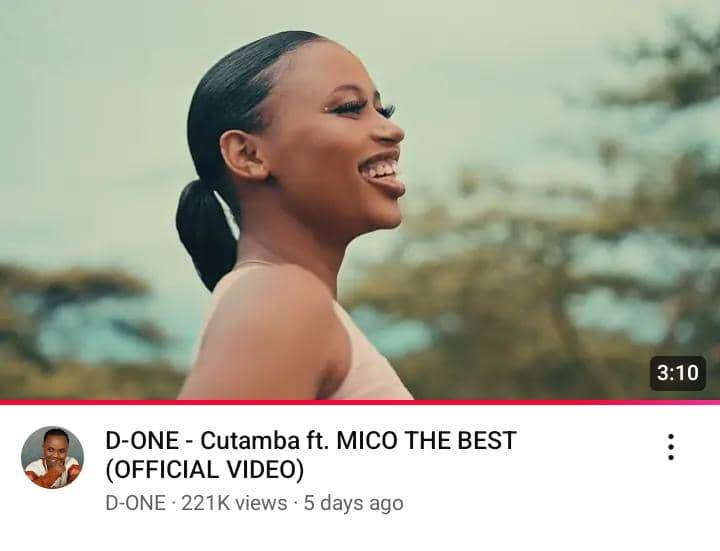 MorningBurundi's tweet photo. D-ONE Offical mu misi itanu gusa indirimbo yiwe #Cutamba imaze kurabwa n'abarenga 220 000 kuri YouTube
#Morning257 https://t.co/LOgoF3F5j1