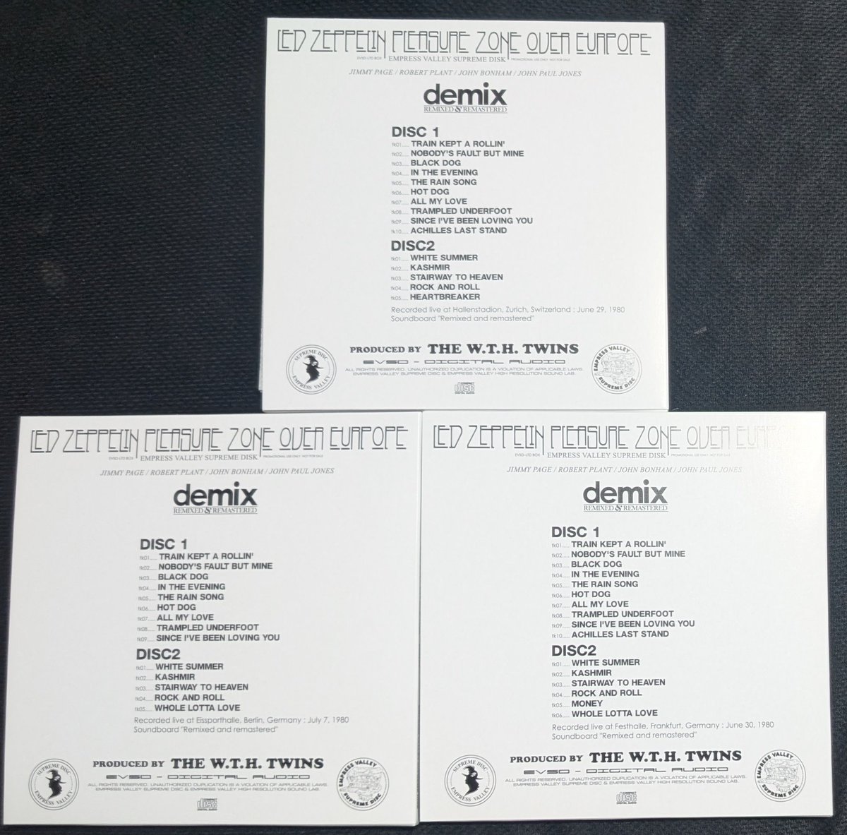 Led Zeppelin『PLEASURE ZONE』（1980⁄6⁄29 Zurich,6⁄30 Frankfurt,7⁄