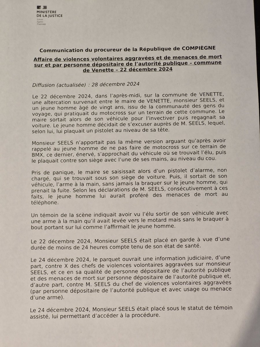 Proc_Compiegne's tweet image. Communiqué de presse du parquet 
(Actualisé)