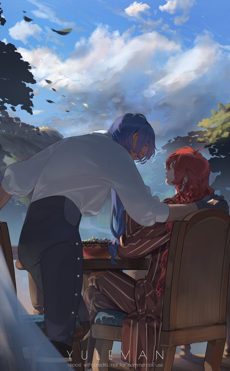 yulevann's tweet photo. — Meeting the dawn?

(btw happy birthday to me!🍷)
#kaeluc https://t.co/yLv2yGKzDn