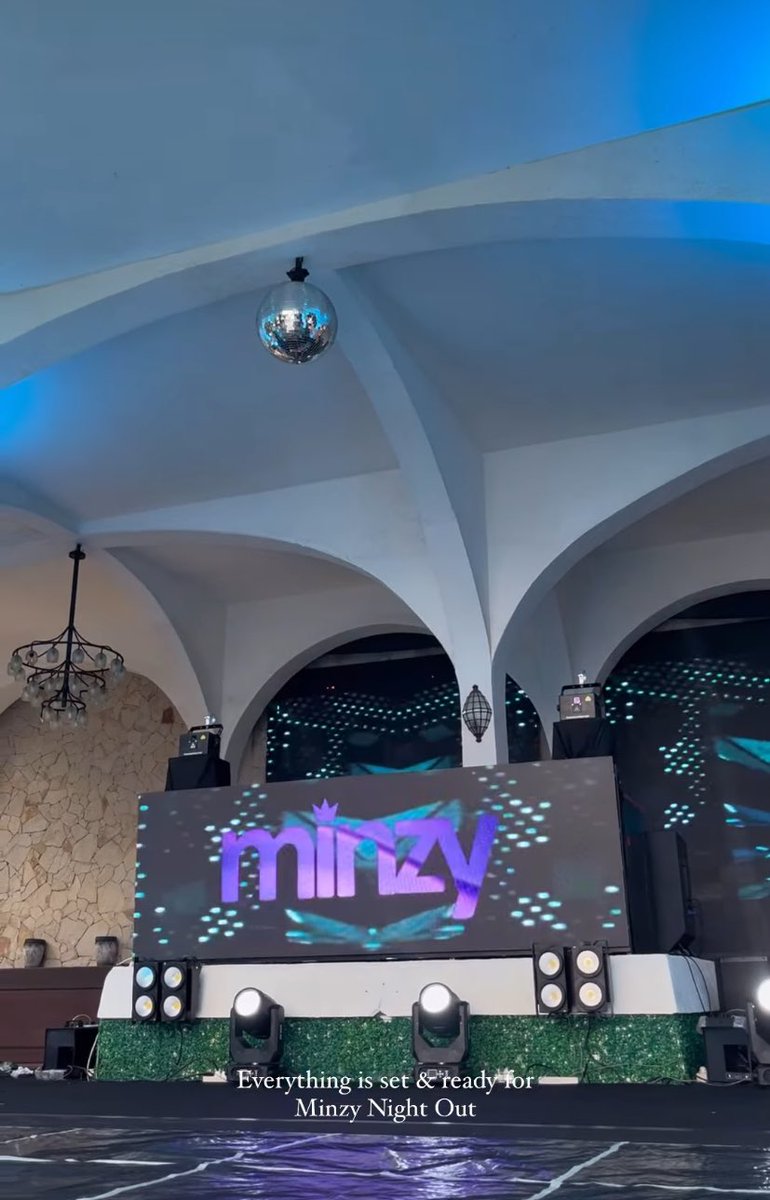 SuperMinzyPos's tweet photo. The Big Back drop of Minzy &amp; Stage set  for Minzy Night Out in Canna Bali tonight💜 @mingkki21 

Minzy Night Out in Indonesia
#WelcomebackMinzyinBali
#MinzyNightOutInBali https://t.co/1psJ5oMg3B