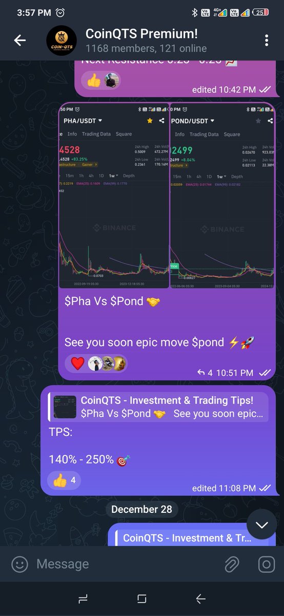 CoinQTS's tweet photo. $Pond 🔥 60% Instant Profit in Premium Group 🤑

Get Daily profitable Signals Only On #CoinQTS Premium Group 🤑

For Premium Group 👉  https://t.co/XAcOG4xoqn

Lifetime premium membership fee $50 Only (One Time Payment)

#telegraafpremium #MEXC #CTKUSD https://t.co/Kn2xxjwPFG