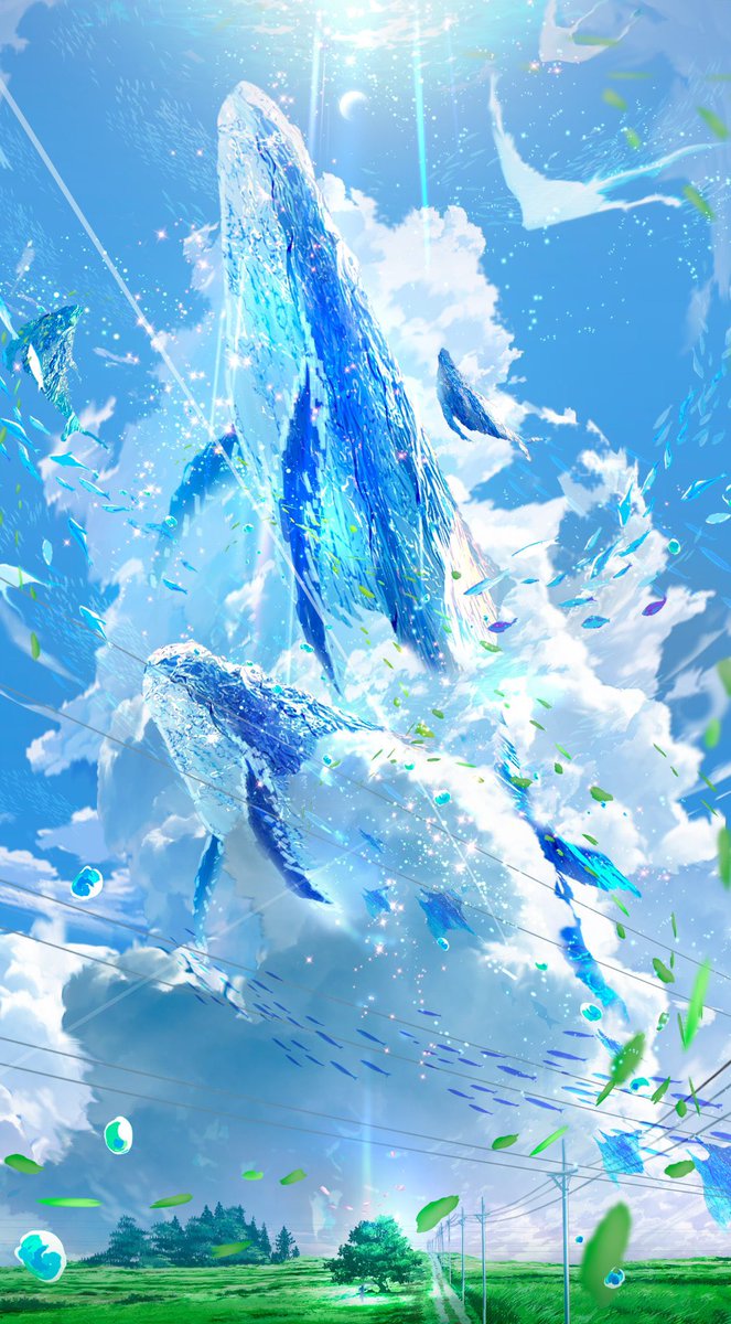「#2024年自分が選ぶ今年の4枚タップして弾ける空 」|まころん🐳のイラスト
