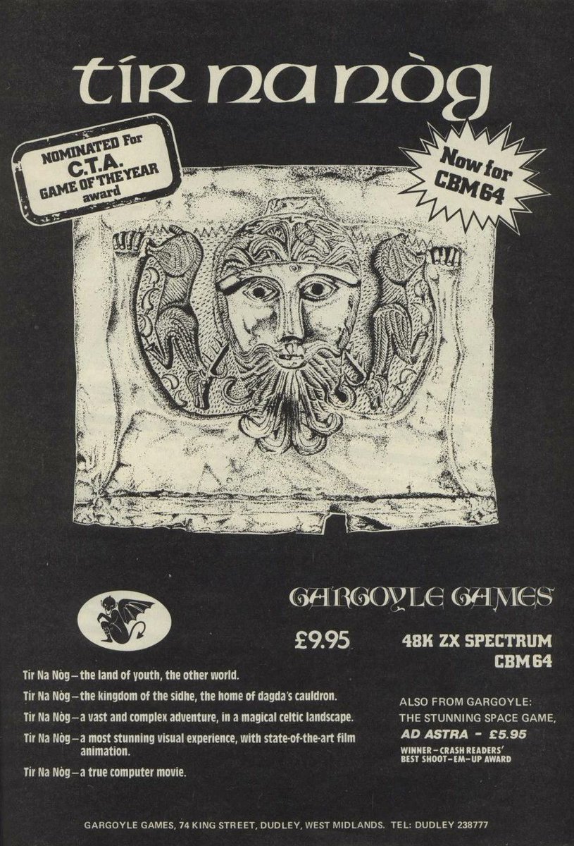 Tír Na Nòg / Print ad / Gargoyle Games / 1984