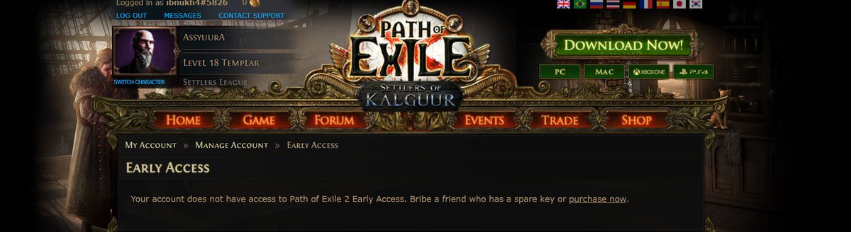 Nukhoi's tweet photo. @pathofexile please help! i have the key but how i reedem it? https://t.co/vRu03xvDYo