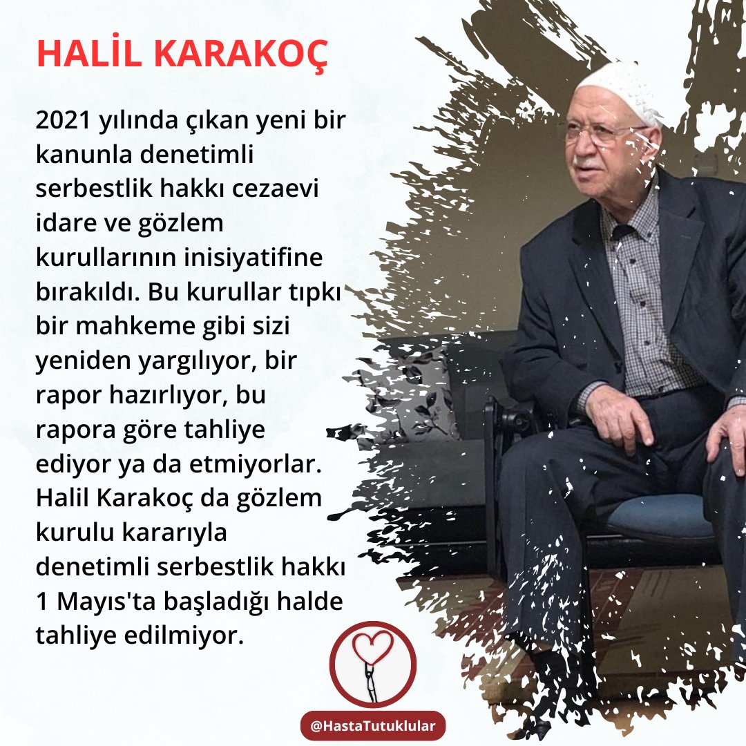 Hastalr_Tutuklu's tweet photo. • 46 kişinin öldüğü Atatürk Havalimanı katliamında müebbet verilen İŞİD’çiler bugün tahliye edildi.

• 1 Mayısʼta denetimli serbestlik hakkı başladığı halde tahliye edilmeyen 84 yaşındaki Halil Karakoç hala hapiste @adalet_bakanlik

#TürkMetaldeBuluşalım Alevi #cumartesi https://t.co/uftyax7MVF
