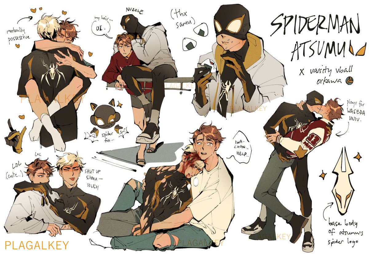 spiderman AU 🕷️ 
#atsuoi #haikyuu