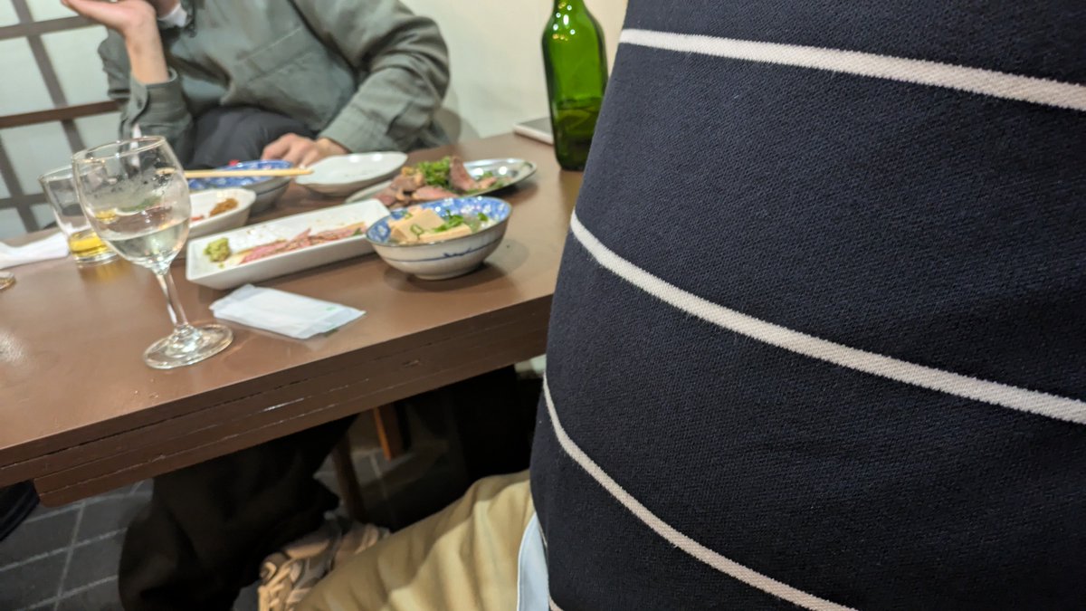 ダウンフォースおじさんと飲んでいますw