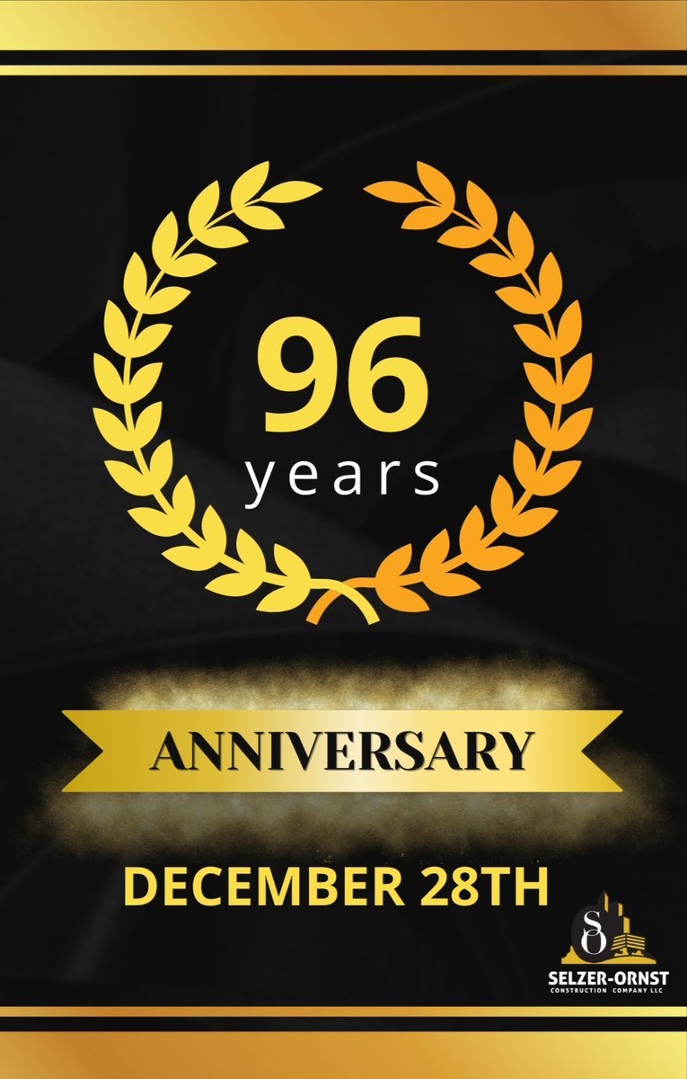 SelzerOrnst's tweet photo. As we mark the 96th Anniversary of Selzer-Ornst, we express our heartfelt gratitude to our clients, vendors, and employees who have played a vital role in our journey. We look forward to continuing our tradition of excellence and eagerly anticipate the exciting future ahead. https://t.co/elOZvRJUU9