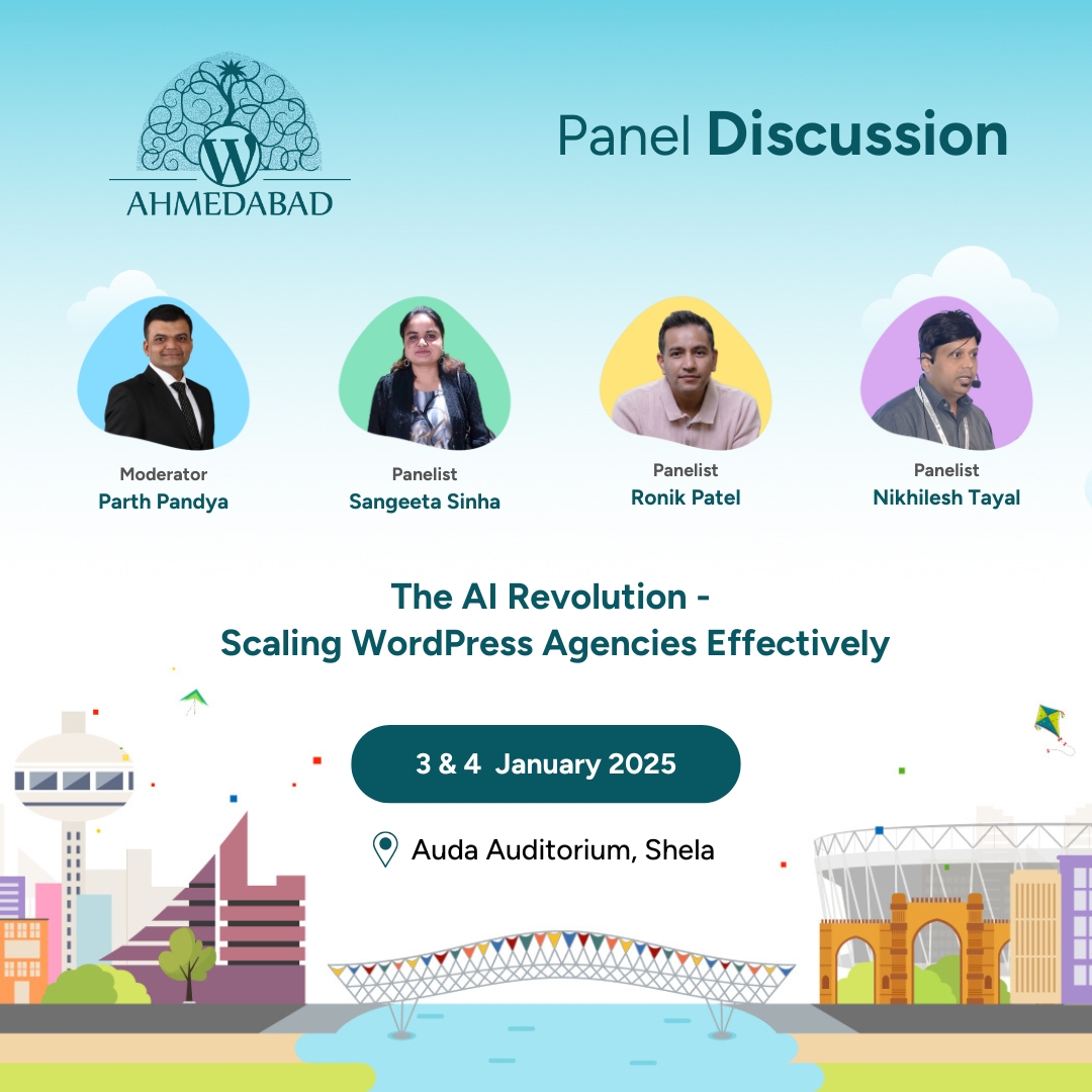 🚀 Join the AI Revolution at WordCamp Ahmedabad 5.0!

Don’t miss this dynamic panel discussion featuring <a href="/Sangeet05242788/">Sangeeta</a>, Ronik Patel, Nikhilesh Tayal, and moderator <a href="/imparthpandya/">Parth J Pandya</a> 

🔗ahmedabad.wordcamp.org/2025/panel-dis…

#WordCamp #WordPress #Ahmedabad