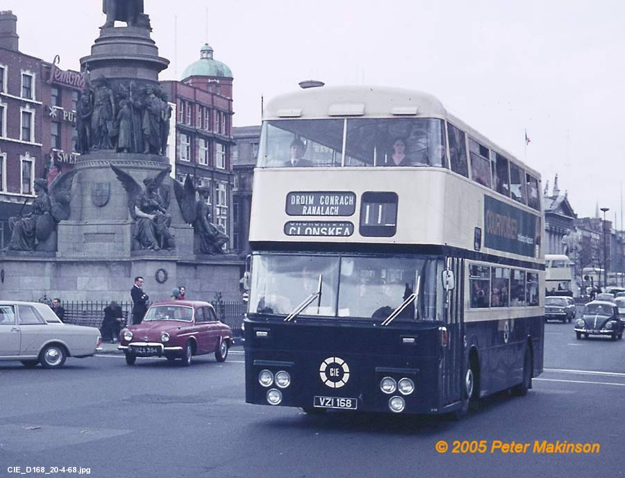 Donnybrook's D168 heading southbound on an 11 to Clonskea. April 1968. <a href="/dublinbus/">Dublin Bus</a> #D168 <a href="/PhotosOfDublin/">Photos of Dublin</a> <a href="/OldDublinTown/">Old DublinTown. com</a>